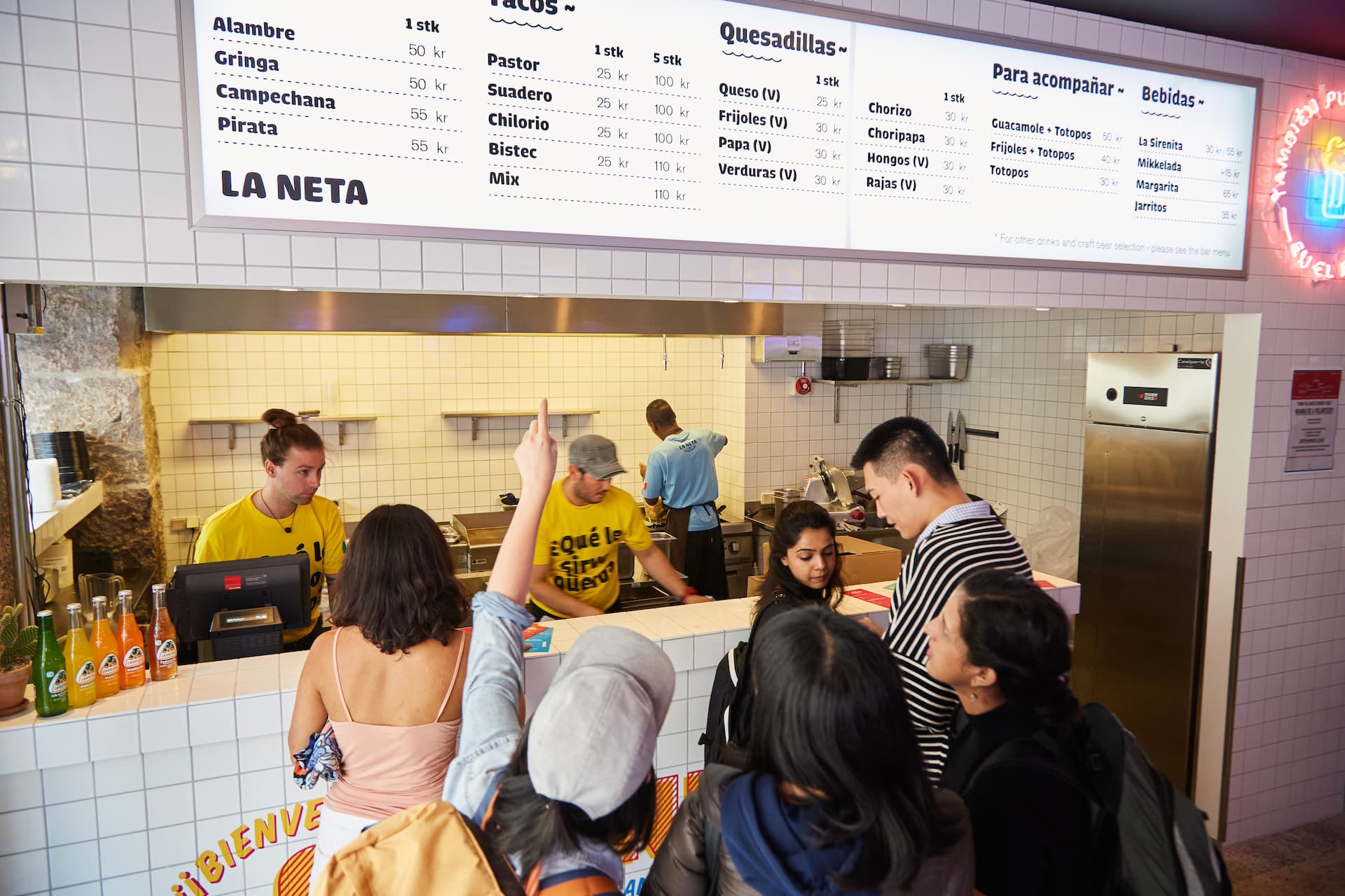 Clients ordering at La Neta Nørrebro